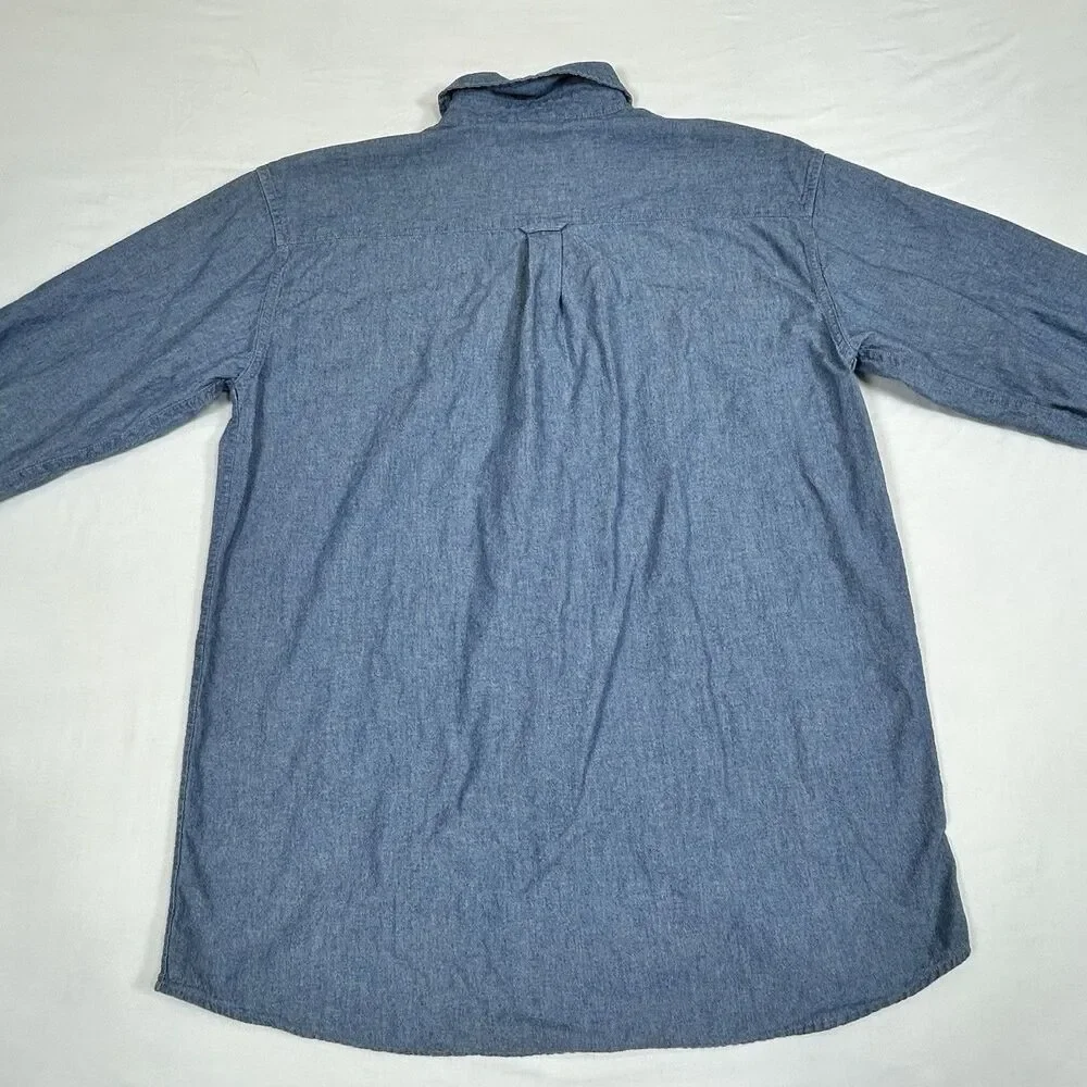 Warner Bros. Studio Store Looney Tunes Cotton Chambray Blue Shirt Embroidered - Picture 15 of 16